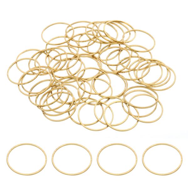 PATIKIL 20mm ODx18.5mm ID イヤリング ビーズ フープ 50個 ソリッド銅製...