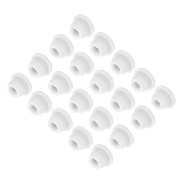 uxcell 20個 シリコンスナップインロッキングホールプラグ 7mm取り付け直径狭溝幅2mmパネ...