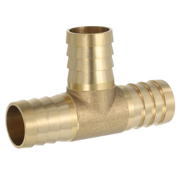 PATIKIL 3/4インチ真鍮ティーホースバーブ継手 3ウェイユニオン交差T字形バーブ分岐 空気 ...