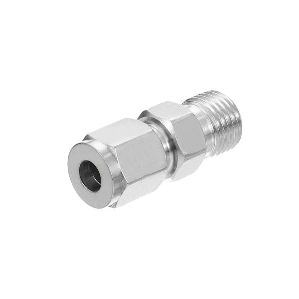 PATIKIL 1/4Gx6mm 304ステンレス鋼コンプレッションチューブ継手 ダブルフェルールコ...