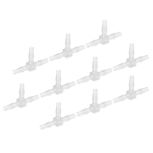 PATIKIL 1/4インチプラスチックTホースバーブ継手 10個同じT字形3ウェイジョイントスプラ...
