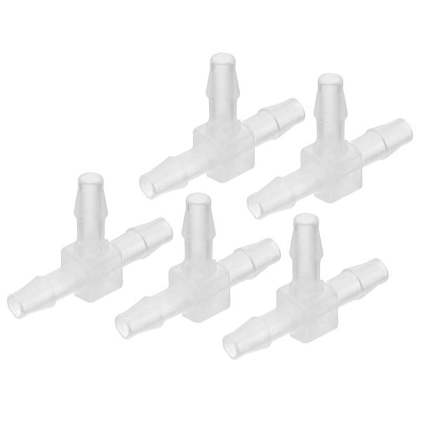 PATIKIL 1/8インチプラスチックTホースバーブフィッティング 5個同じT字形3ウェイジョイン...