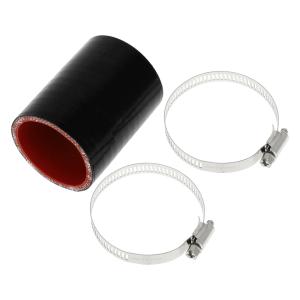 X AUTOHAUX シリコンホース ストレート シリコンチューブ ブラック 長さ76mm 内径51mmホースバンド付き ダクトホース ヒーター ホー