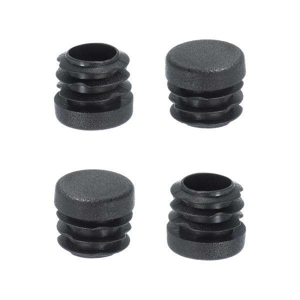 PATIKIL 3/4 インチプラスチックチューブエンドキャップ 4個の丸穴プラグ挿入物 丸鉄パイプ...