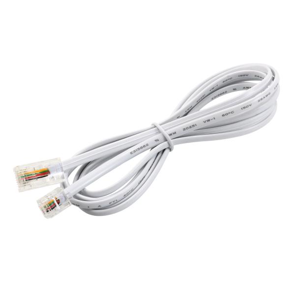 uxcell 1.7m 電話 RJ11 〜 RJ45 コネクタ アダプタ ケーブル コード モデム ...