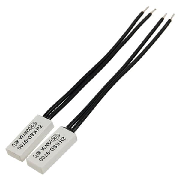 uxcell バイメタル温度スイッチ 温度制御スイッチ KSD9700 80摂氏 176F N.C ...