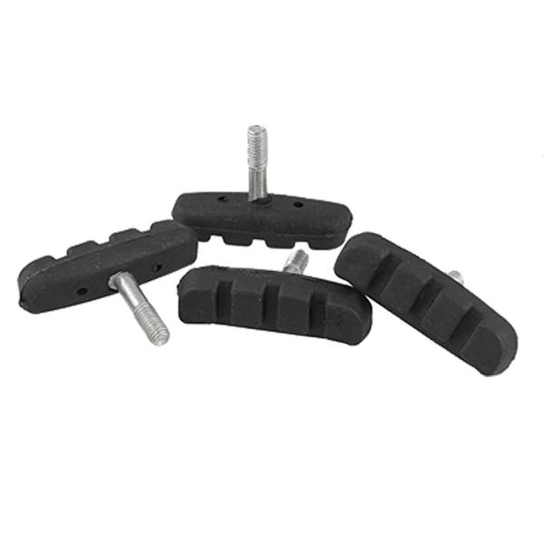 uxcell ブレーキシューパッド 自転車 彫刻 マウンテンバイク ブラック ラバー 4個入り