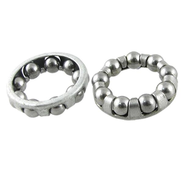 uxcell リテーナーボールベアリング ボールの交換バイク 金属 シルバートーン 19mmの内径 ...