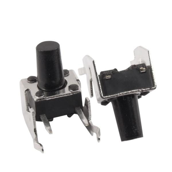 uxcell タクト スイッチ 20個入り6 x 6mm x 9mm 瞬間 ブラック シルバートーン