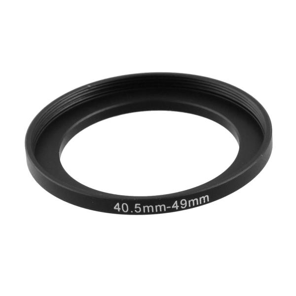 uxcell カメラステップアップアダプターリング アルミ 40.5mmオス49mmメス 黒
