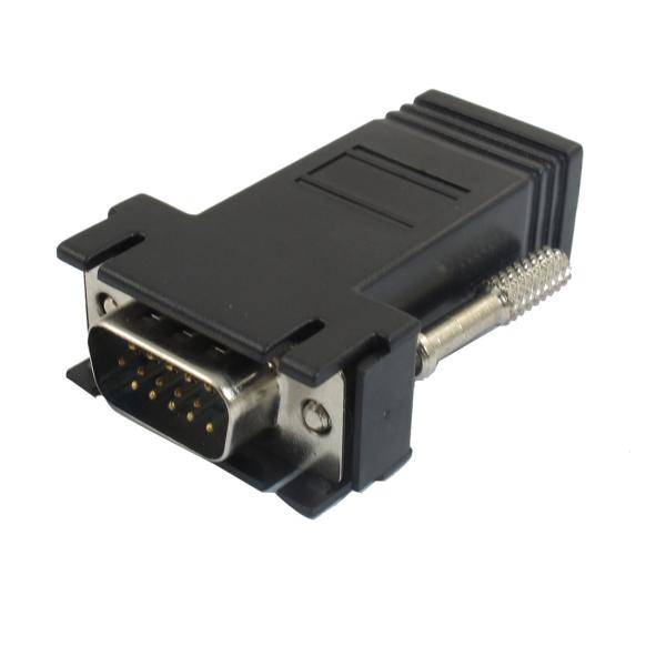 uxcell 　コンピューター　RJ45 M/ F　コネクタ変換　VGA　15ピン