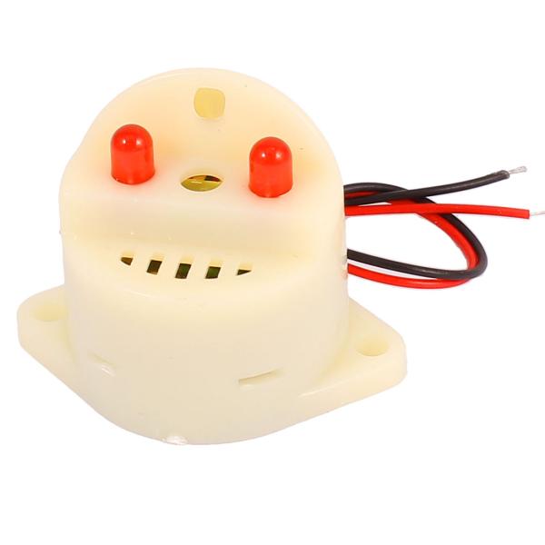 uxcell 　電子ブザー　工業用　2線式　不連続音　85dB　DC 3-24V ホワイト