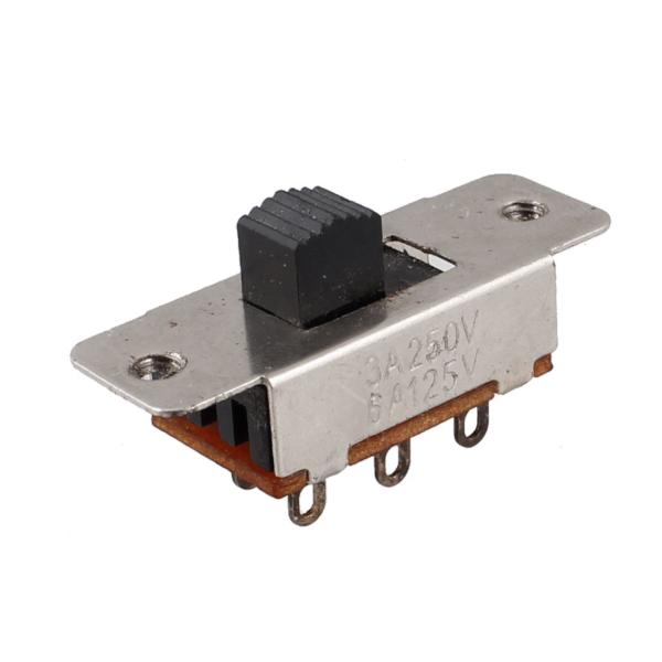 uxcell スライドスイッチ プラスチック ブラック 1P2T 接続形 電気設備