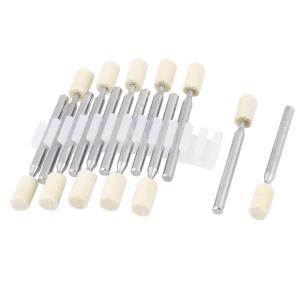 uxcell 軸付砥石 フェルトバフ フェルト軸付ホイール 3mmシャンク