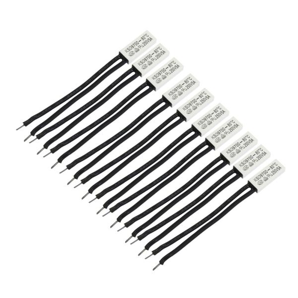 uxcell 温度スイッチ 温度制御スイッチ バイメタルディスク NC 10個入り KSD9700 ...