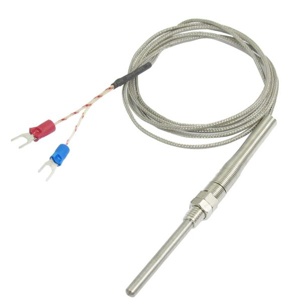 uxcell 熱電対 kタイプ 50x5mm 500C 1.5ｍ 8mm糸直径 産業利用