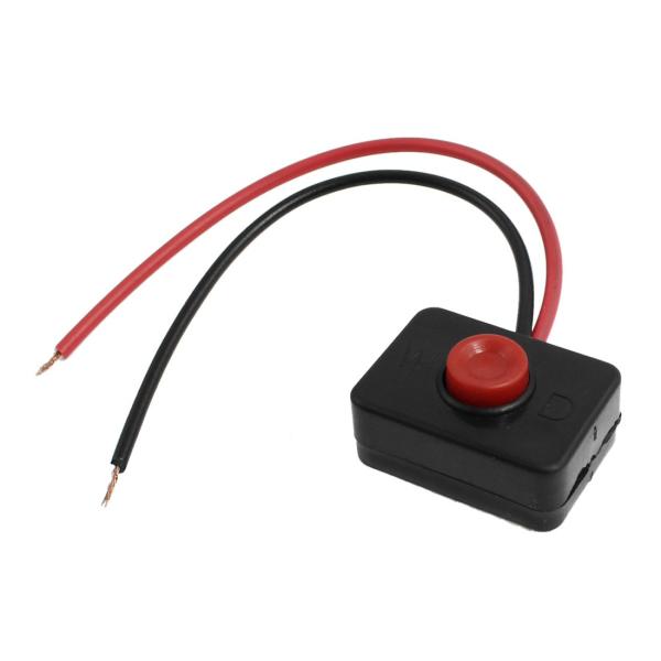 uxcell プッシュボタンスイッチ 線付きスイッチ モメンタリ アクション DC 12V 2A