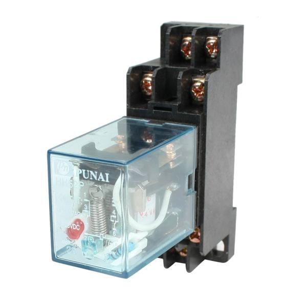 uxcell 電磁継電器 汎用 パワーリレー DINレール コイル ベース付き HH52P DYF0...