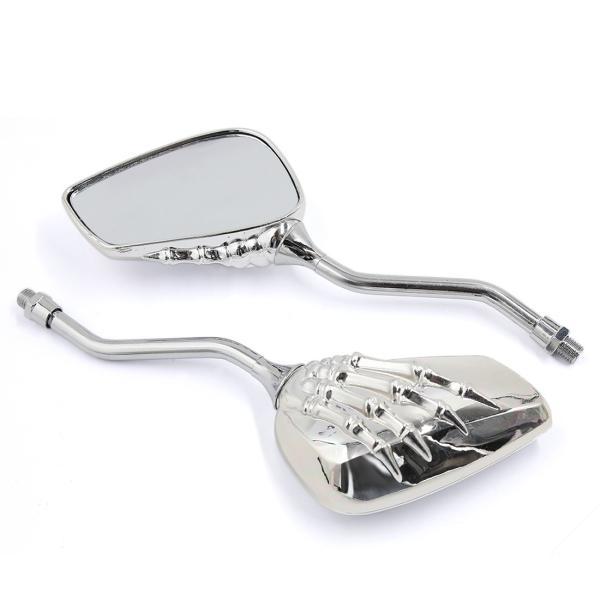 uxcell スカルハンドクロー バックミラー バイクアクセサリー ストリートバイク クルーザースク...