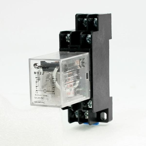 uxcell ソケットベース リレー MY2J AC 6V コイル 汎用 DPDT 8ピン 5A 2...