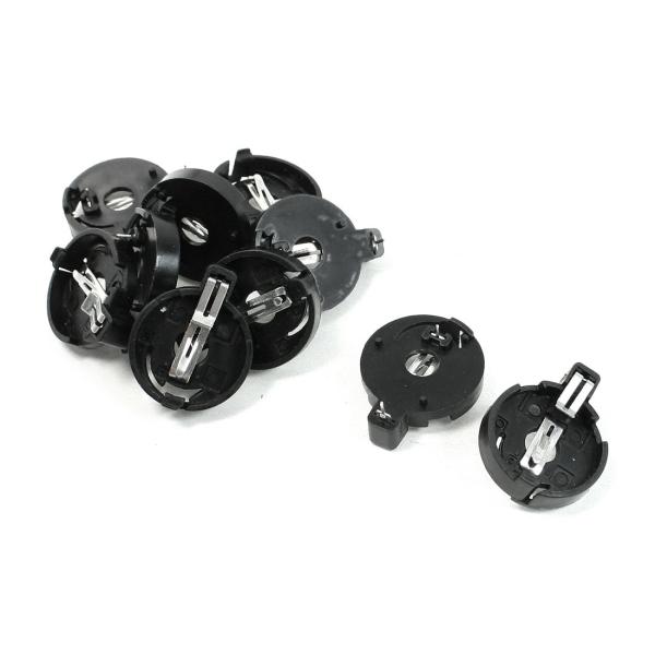 uxcell ボタンバッテリーホルダー ボタン電池ホルダー 電池ボックス ボタン電池対応 円形 CR...