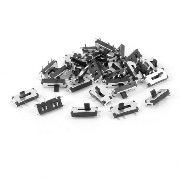 uxcell スライドスイッチ 垂直 ミニチュア SMT SMD On/Off 2ポジション 1P2...