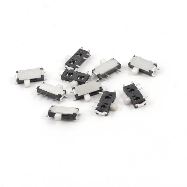uxcell スライドスイッチ オン/オフ SPDT 1P2T スライドパワーパネル PCB SMD...