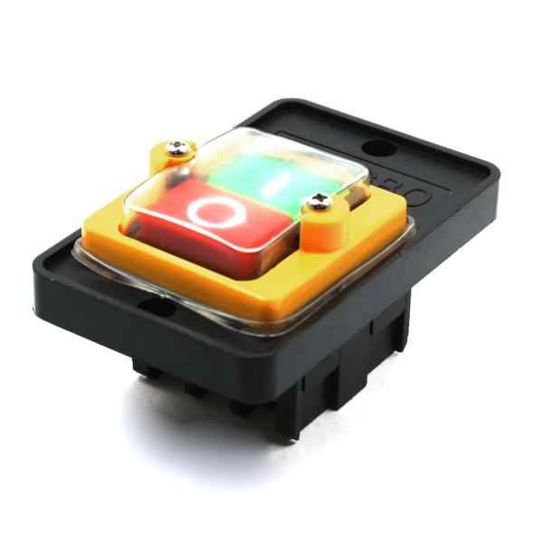 uxcell 押しボタンスイッチ オン/オフラッチ 6ねじ端子 AC 220V/380V 10A