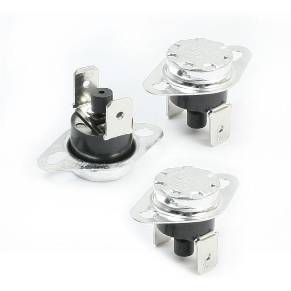 uxcell 手動リセット メタル製プラスチック製ブラックシルバートン 80度摂氏 250V 10A...