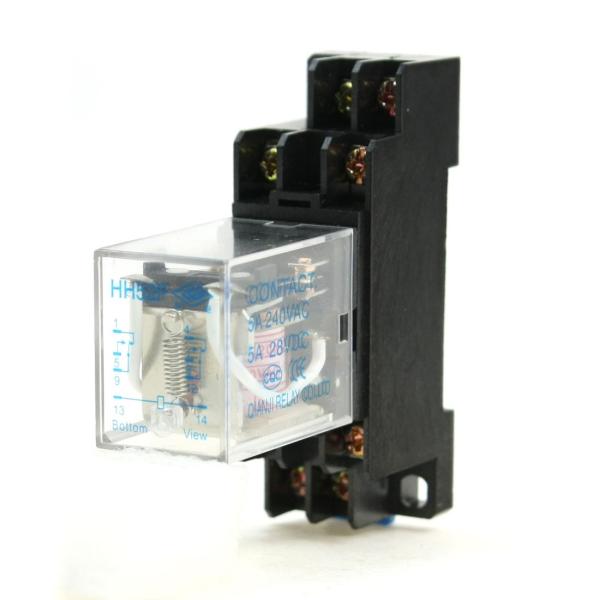 uxcell 電磁リレー プラスチック製 35mm DIN レートDPDT 8 ターミナル AC 2...