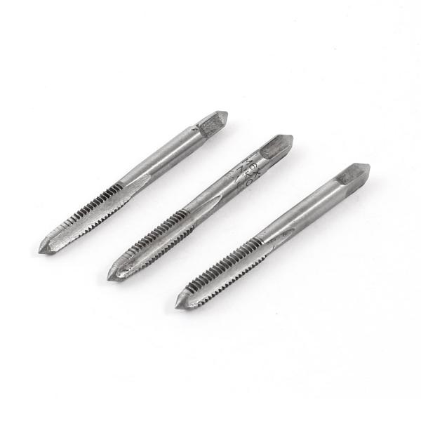 uxcell ネジタップ テーパプラグ M6x1.0 HSS 枚刃プラグリードハンド グレー