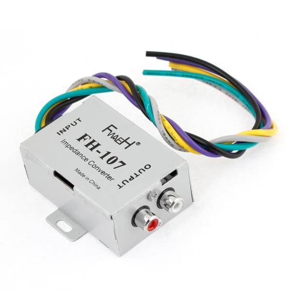 uxcell 高低レベル変換器 車のスピーカー 2 RCAライン 拡大器