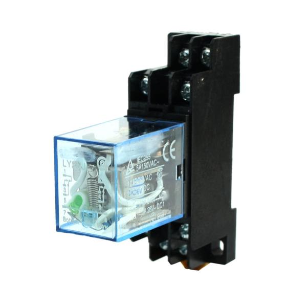 uxcell 電磁リレー エレクトロニクスマグネットリレー 35mm DINレール 10A DPDT...