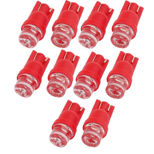 uxcell カー LED ライト レッド T10 W5W 555 558 585 バンブル サイド...