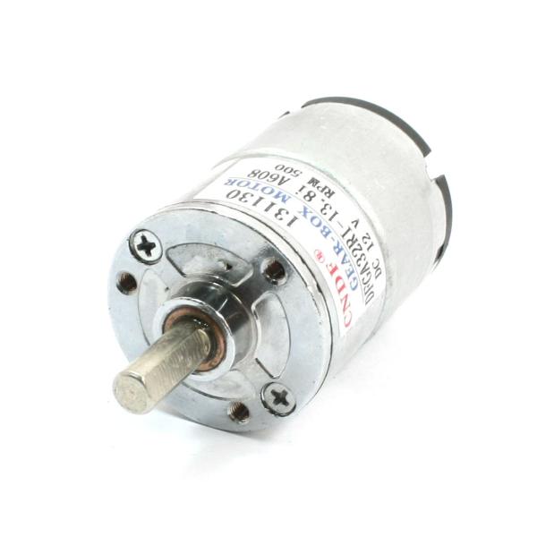 uxcell ギアモーター 交換部品 メタル製 DC12V 500RPM 2端子