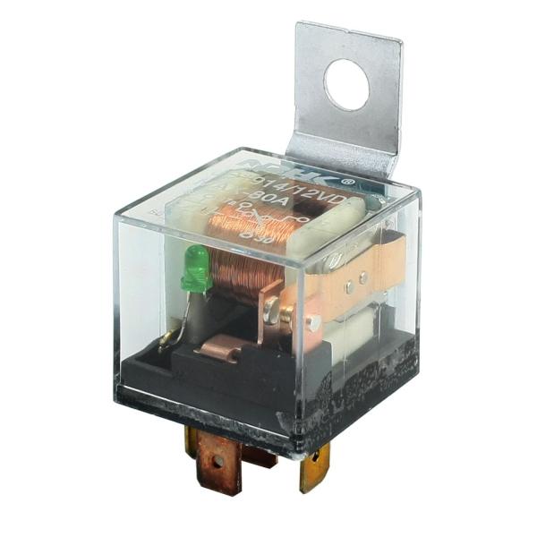 uxcell 車リレー DC 12V 80A SPDT 1NO 1NC JD1914 黒い 金色 透...