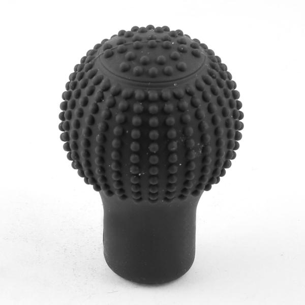 uxcell ギアシフトノブカバー シフトノブカビ カーラウンド スチールブルー シリコン ノンスリ...