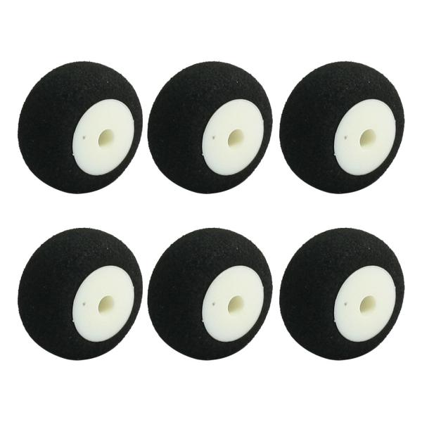 uxcell 飛行機スポンジホイール タイヤホイール ブラック 6個入 RC 16x10mm