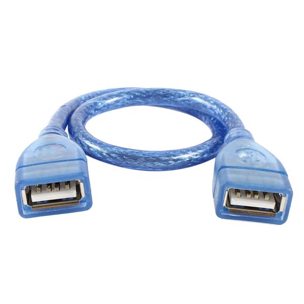 uxcell 30mm ブルー U S B 2.0 延長ケーブル タイプ A メス - メス F/F...