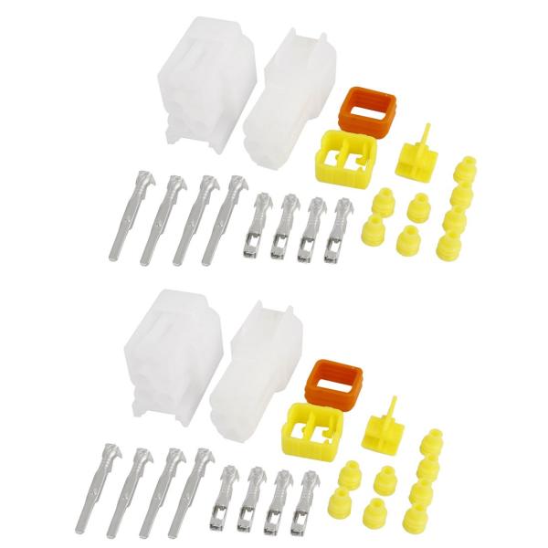 uxcell 防水コネクタ プラスチック ATV UTV RV 11-21 AWGワイヤー 2セット