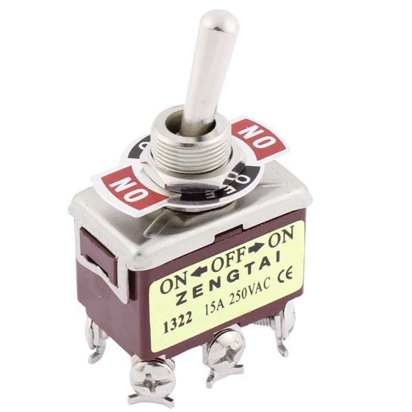 uxcell トグルスイッチ スイッチ ラッチ AC 250V 15A DPDT T702C 3ポジ...