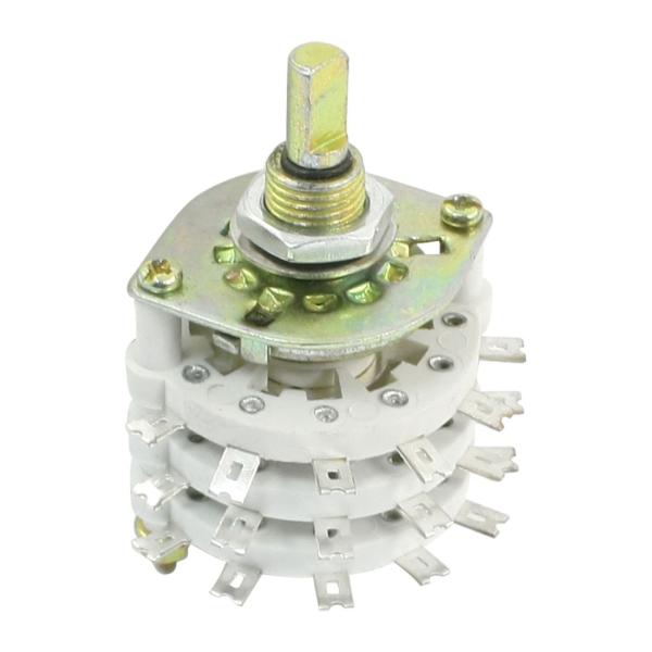 uxcell ロータリー スイッチ 6mm シャフト 3P8T 3ポール ポジション 24バンド チ...