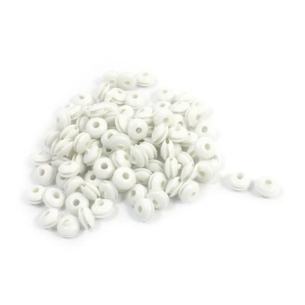 uxcell 3mm x 7mmゴムグロメット ケーブルワイヤガスケットリング ホワイト RC飛行機...