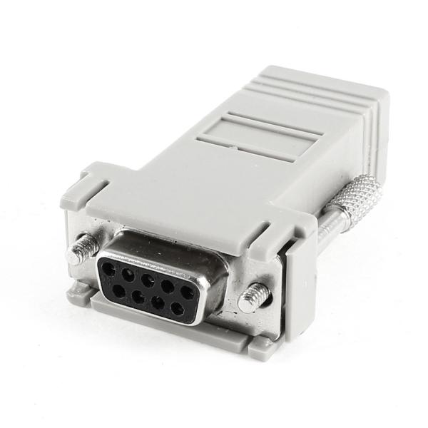uxcell RJ45-DB9 メス アダプタ VGA DB9 9 ピン メスから CAT5 CAT...