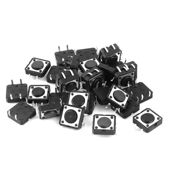 uxcell タクトスイッチ 30個 12mmx12mmx4mm 4ピン SMD モメンタリ マイク...