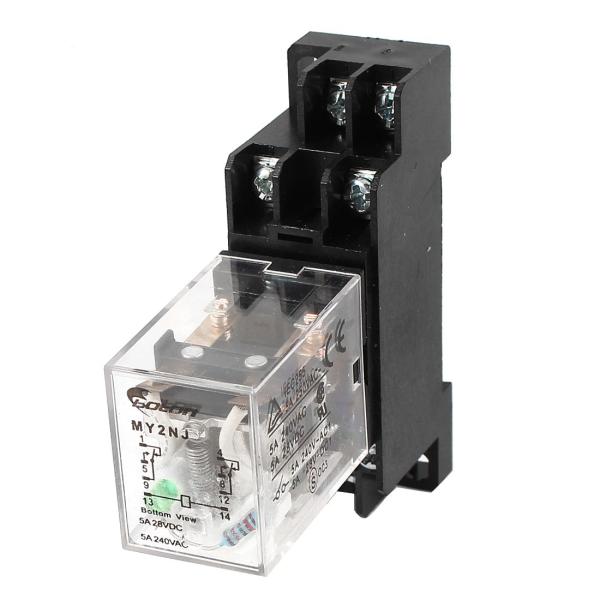 uxcell リレーソケット 電源リレー MY2NJ 24V DC 8ピン 5A AC 240V D...