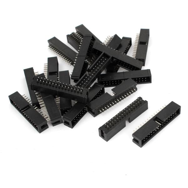 uxcell 接続端子 JTAGコネクタ　IDCボックスヘッダー　DC3-30P　30ウェイ　20個...