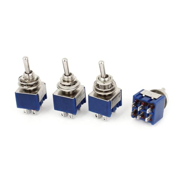 uxcell トグルスイッチ AC 125V セルフロッキング ON / OFF 6A DPST 3...