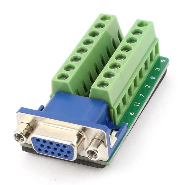 uxcell DB15アダプタ D-SUB DB15 VGA 15ピンジャックポート ブレークアウト...
