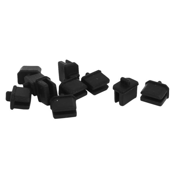 uxcell 10個 ディスプレイポートダストプラグ ブラックアンチダストカバーラップトップポートス...